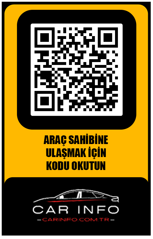 Carinfo Dijital Numaratör - QR Kodlu Araç İletişim Sistemi